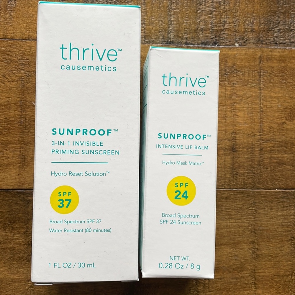 Thrive SPF products